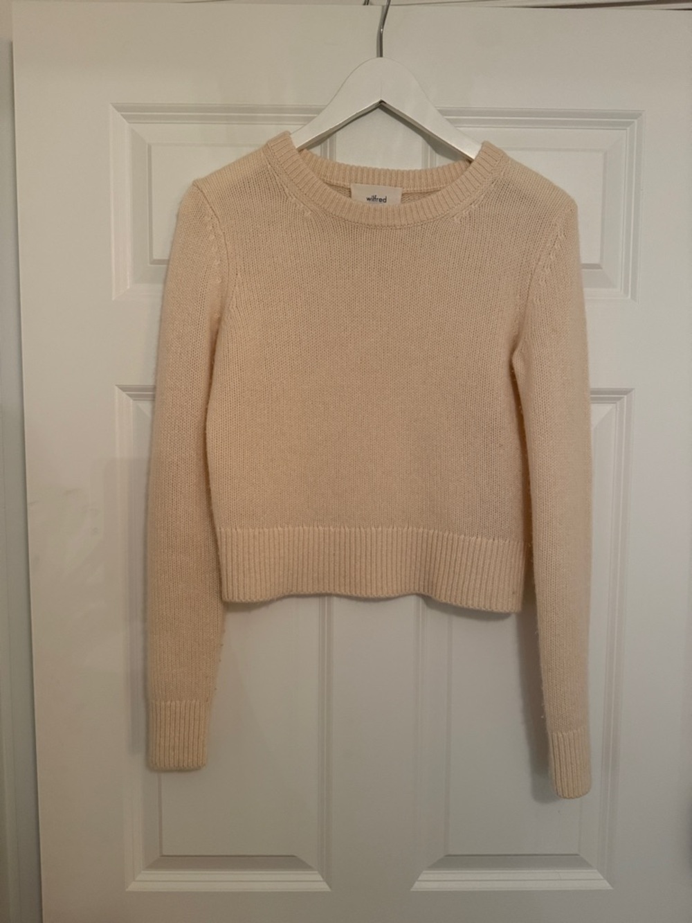 Wilfred Cream Knit Crewneck Sweater - Small - Like New